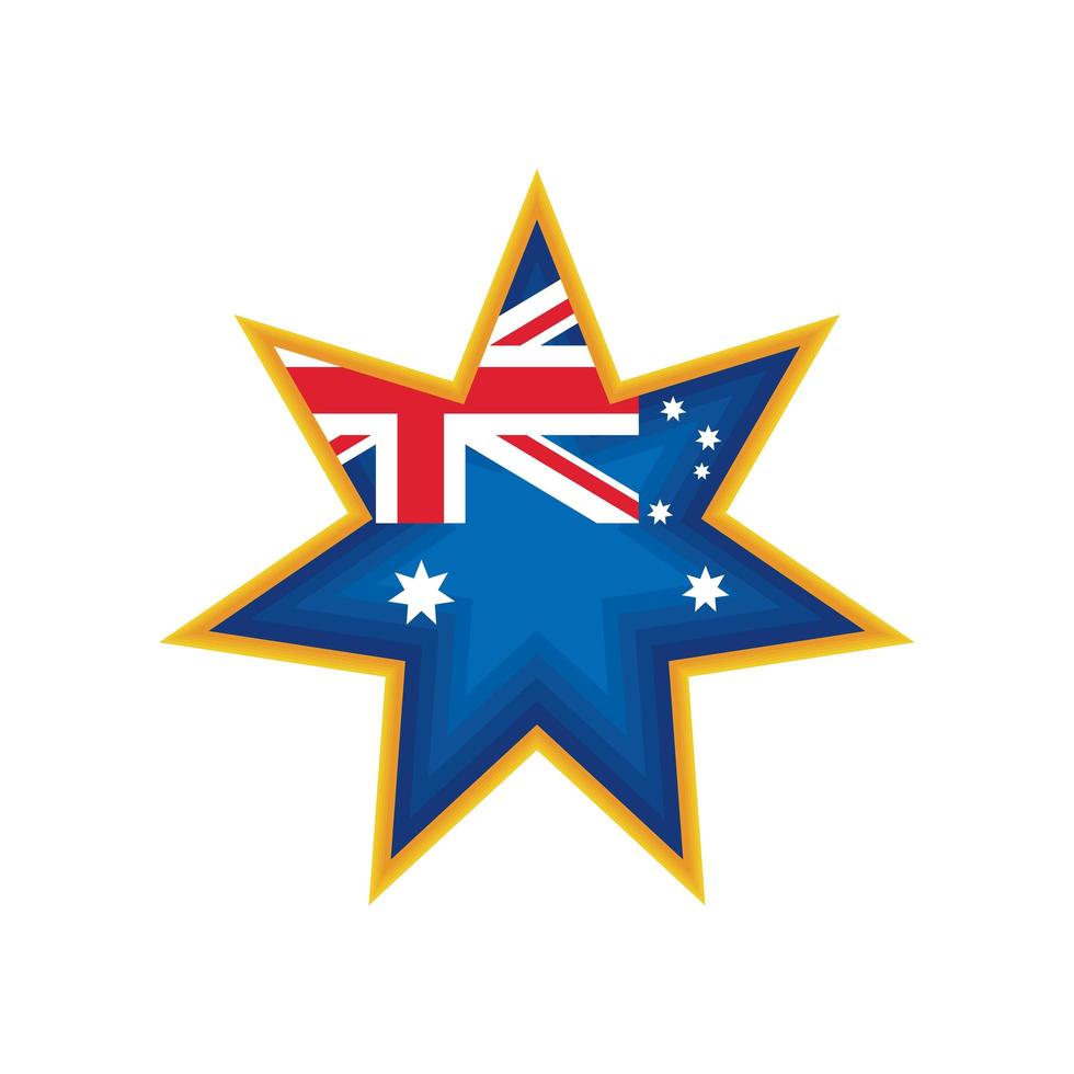 australia flag in star vector