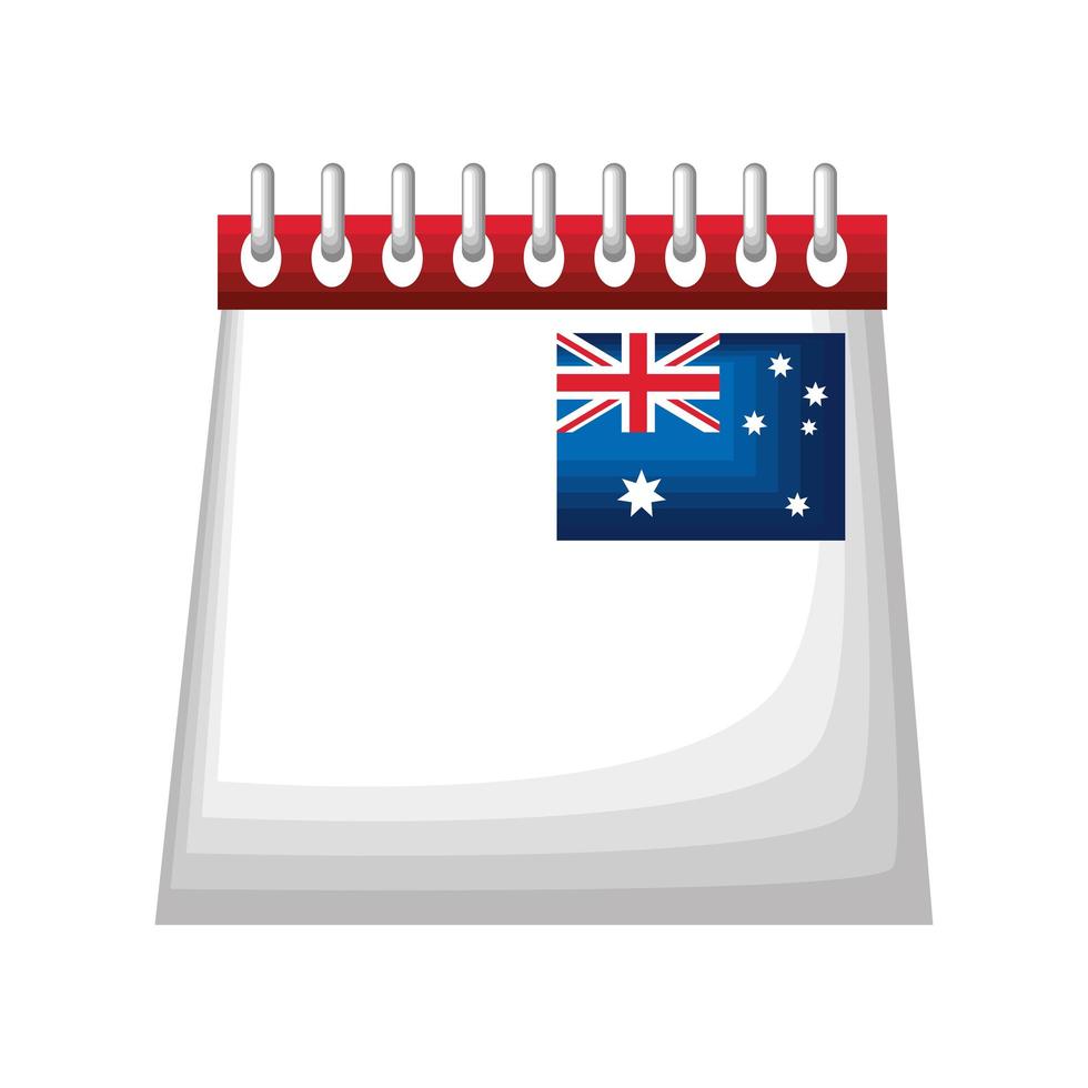 calendario del día de australia vector