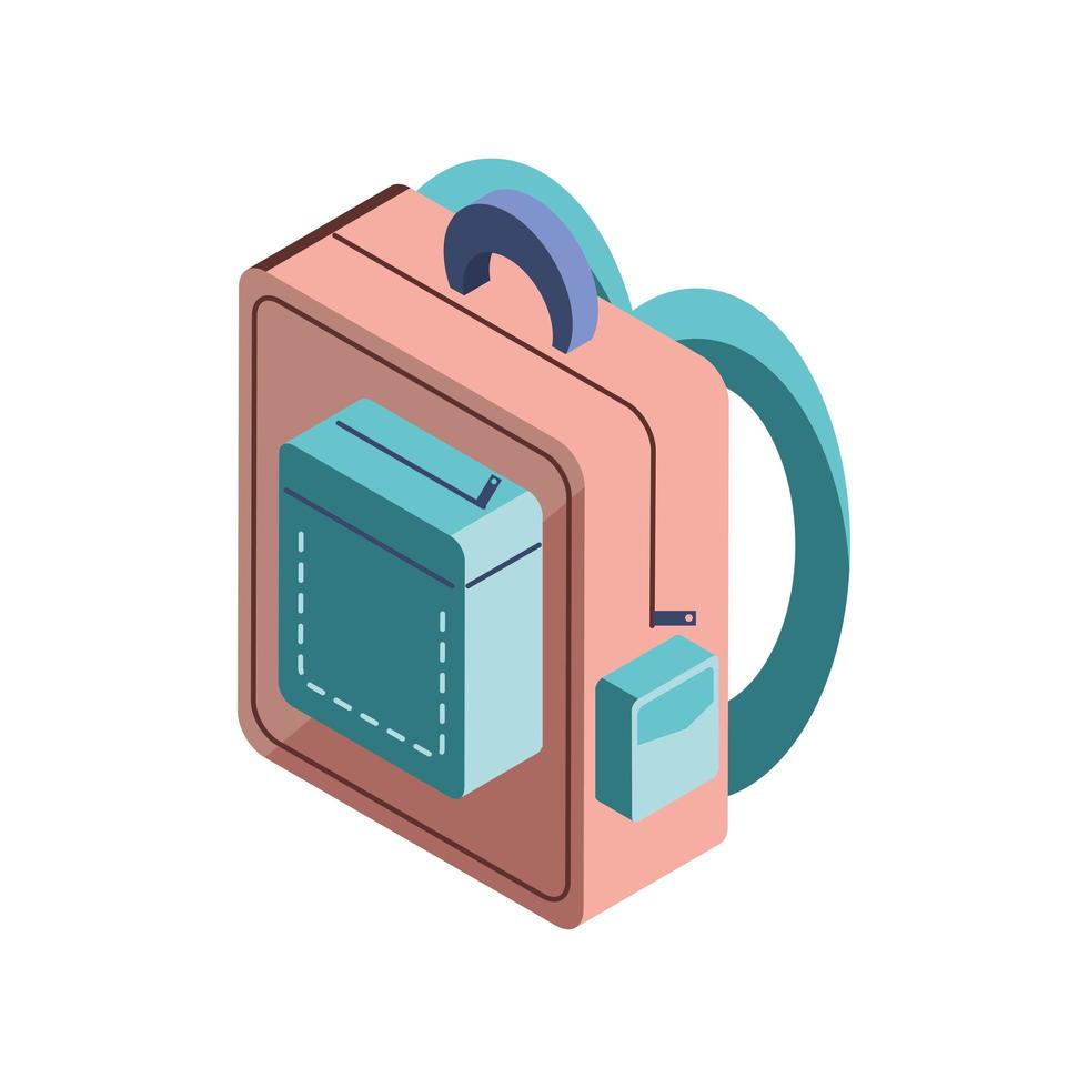 backpack flat icon vector