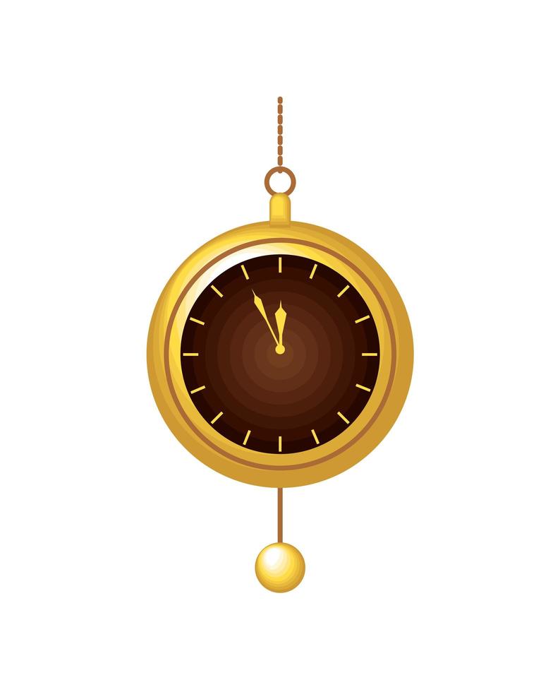 hanging elegant clock vector