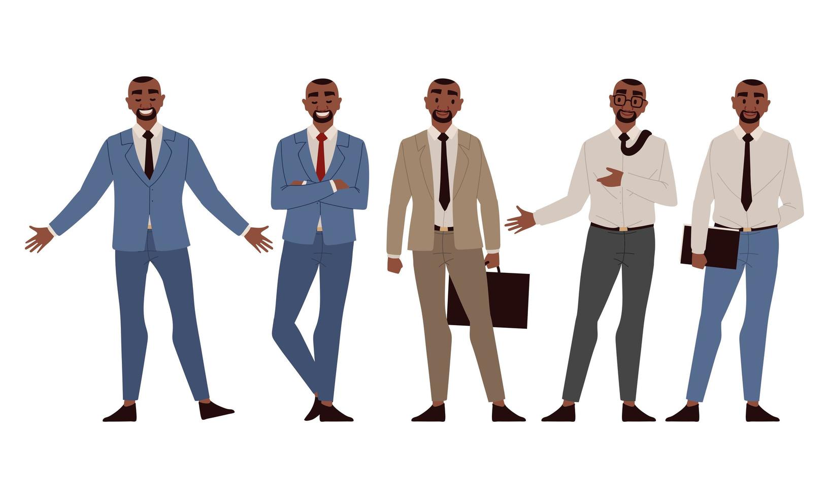 male african american businessman vector