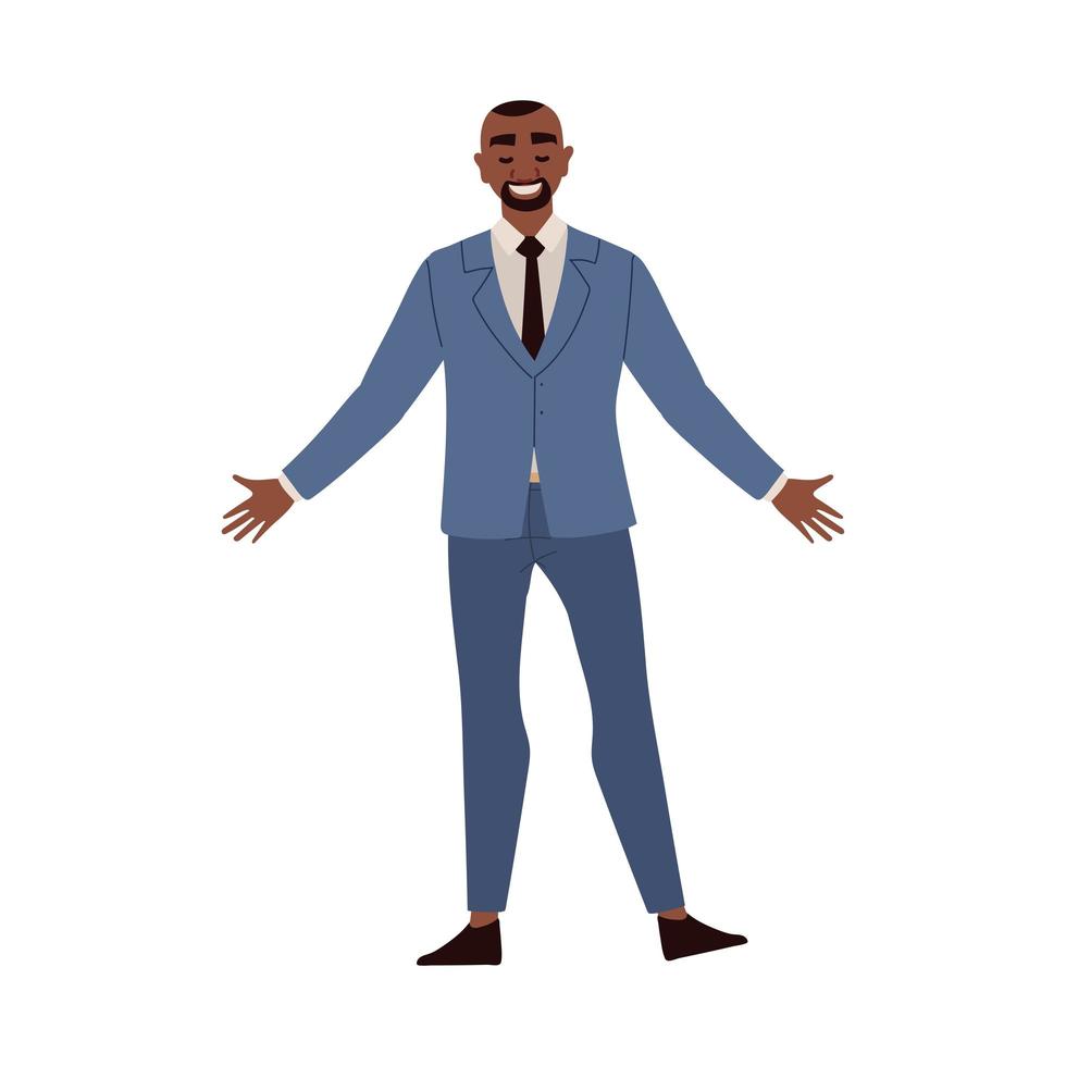 hombre de negocios negro en traje vector