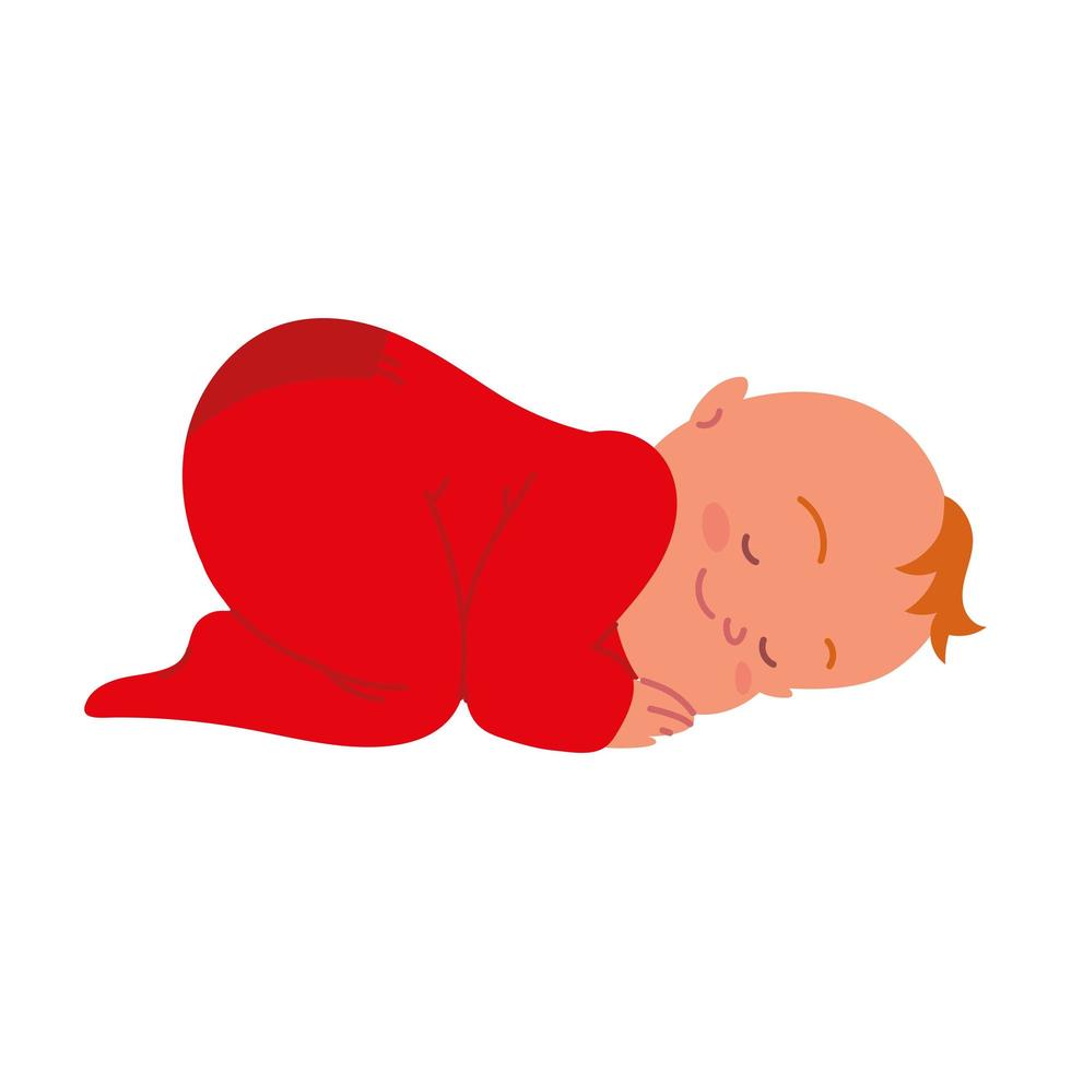 cute sleeping baby vector