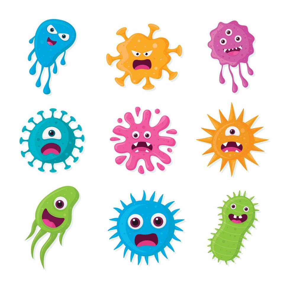 Funny monster virus vector