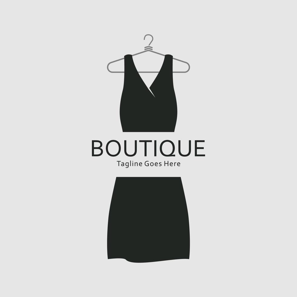 Illustration Vector Graphic of Black Elegant Dress. Perfect to use for Fashion Boutique