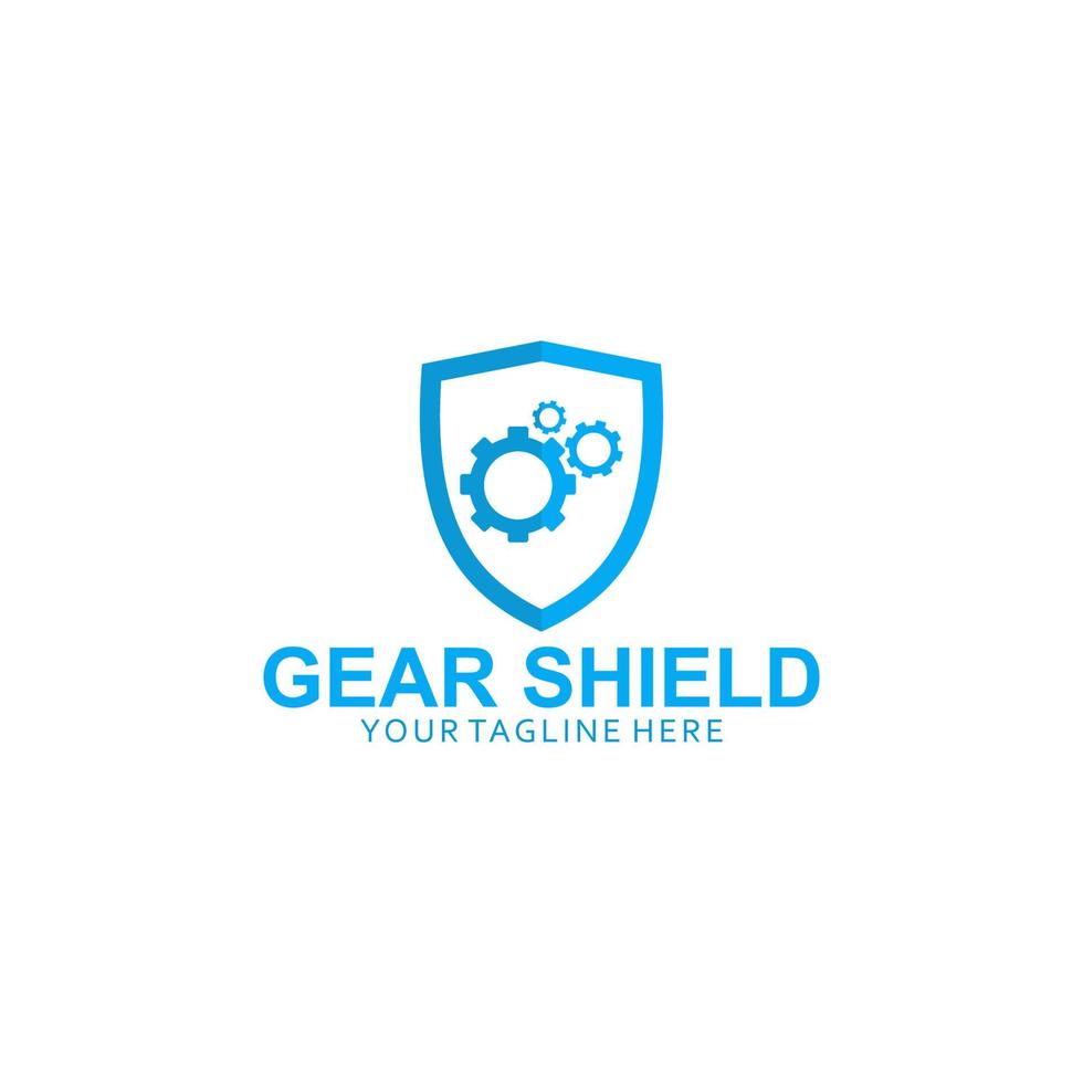 Illustration Vector Graphic of Gear Shield Logo