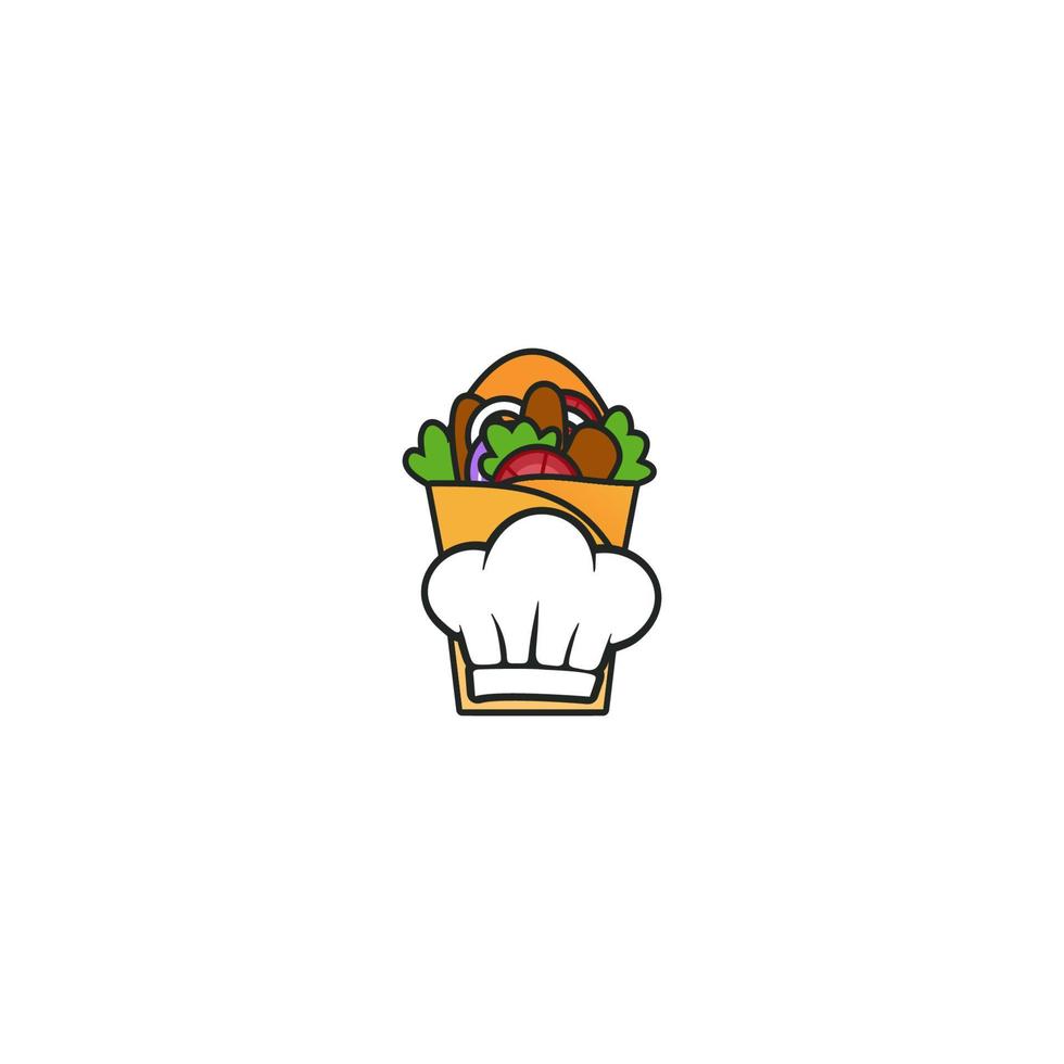 logotipo de kebab moderno vector