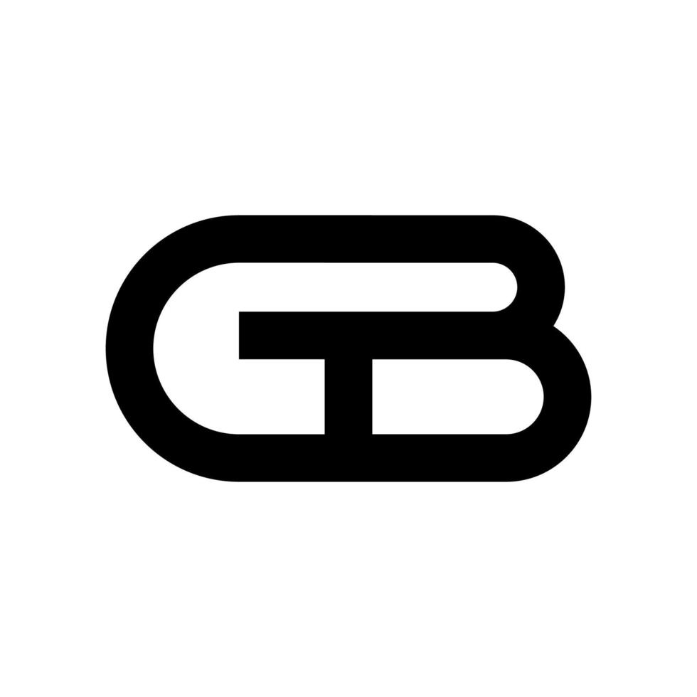 Gráfico de vector de ilustración del logotipo de letra gb moderno. perfecto para usar en empresas de tecnología