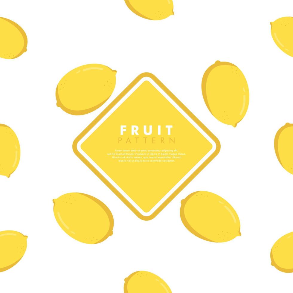 Minimal Creative Lemon Fruit Background. Modern Horizontal Composition. vector