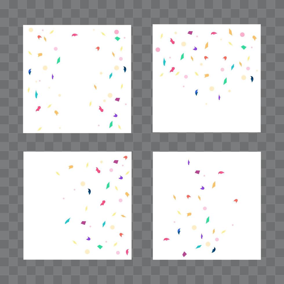 Colorful confetti set for party illustration vector