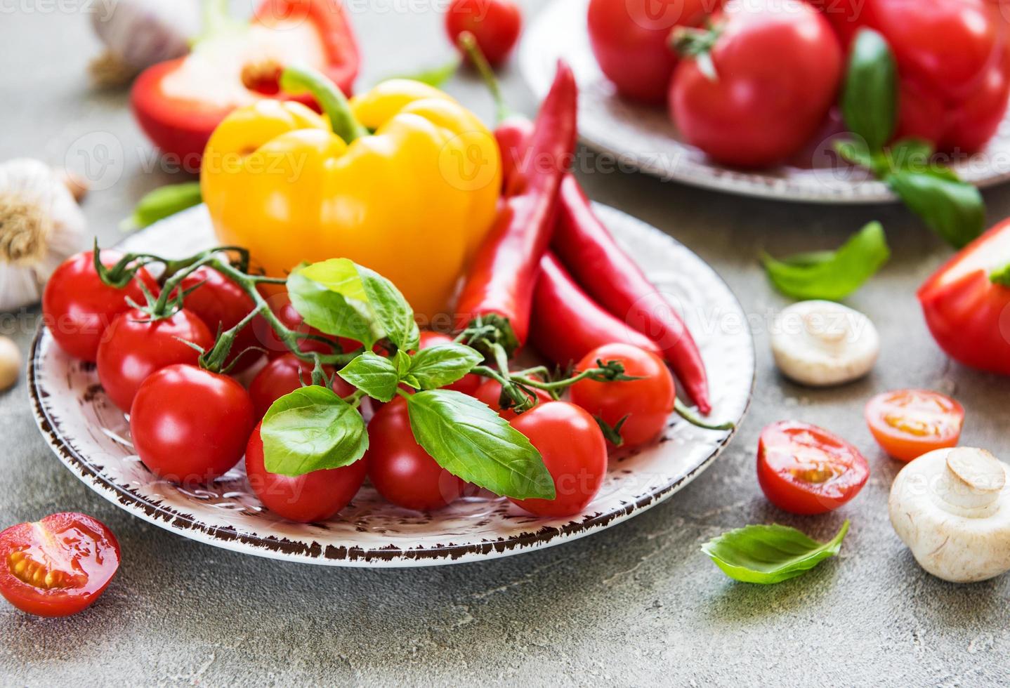 conjunto de verduras foto