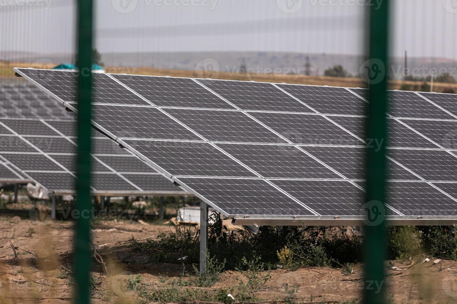 Solar panel, photovoltaic, alternative electricity source - concept of sustainable resources photo