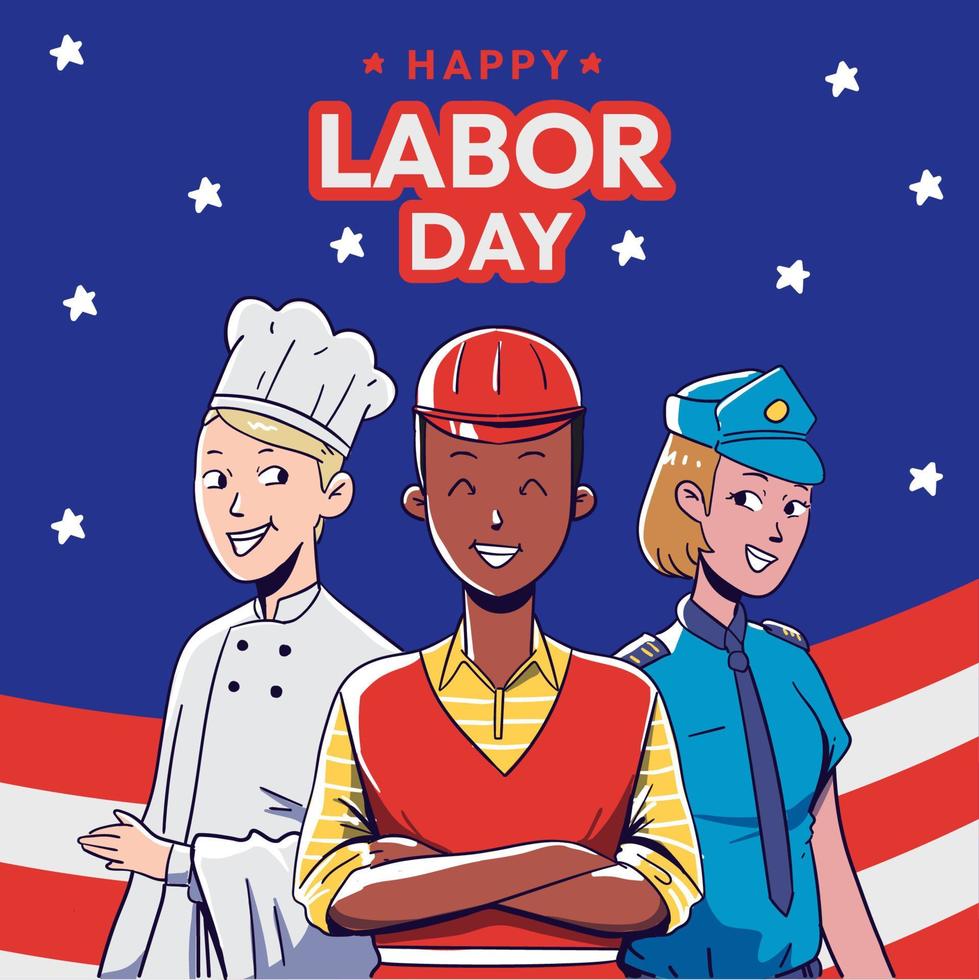 Happy Labor Day Concept vector