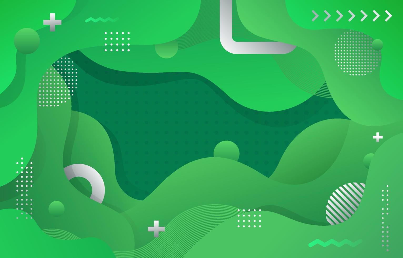 Green Abstract Flat Geometric  Background vector