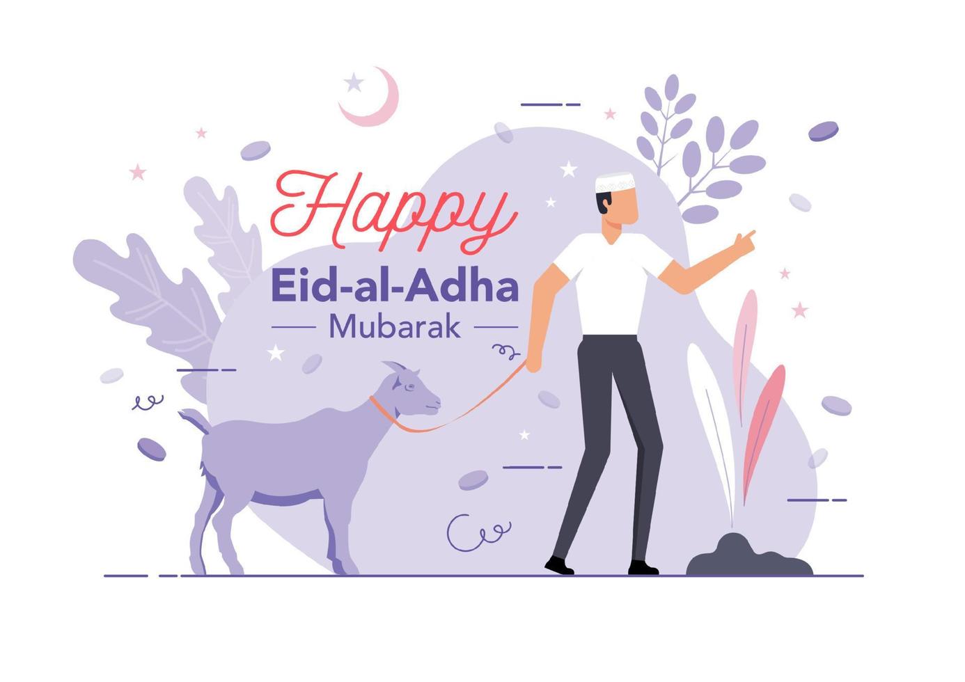 concepto de sacrificio de eid al adha vector