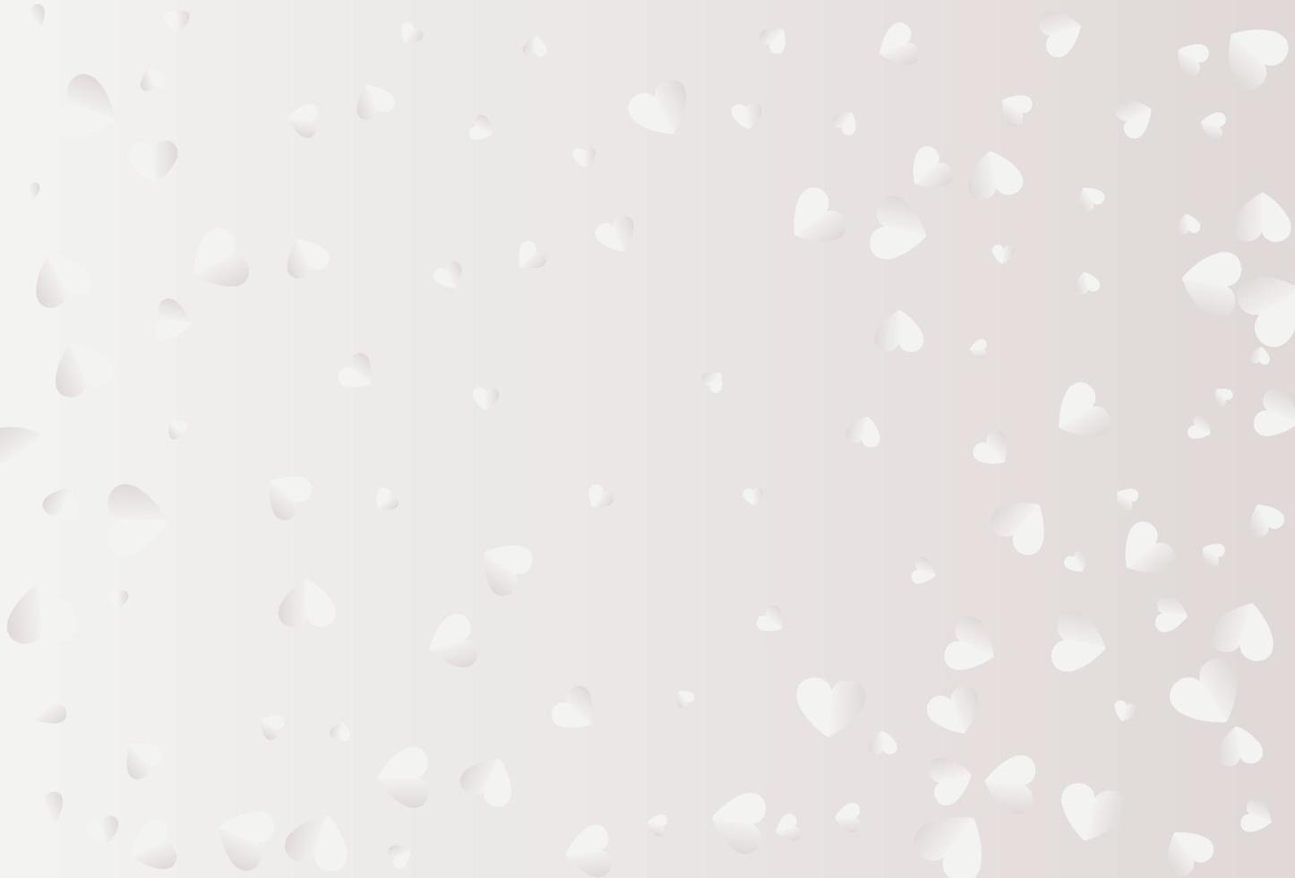 Valentine's day hearts vector isolated on white background.