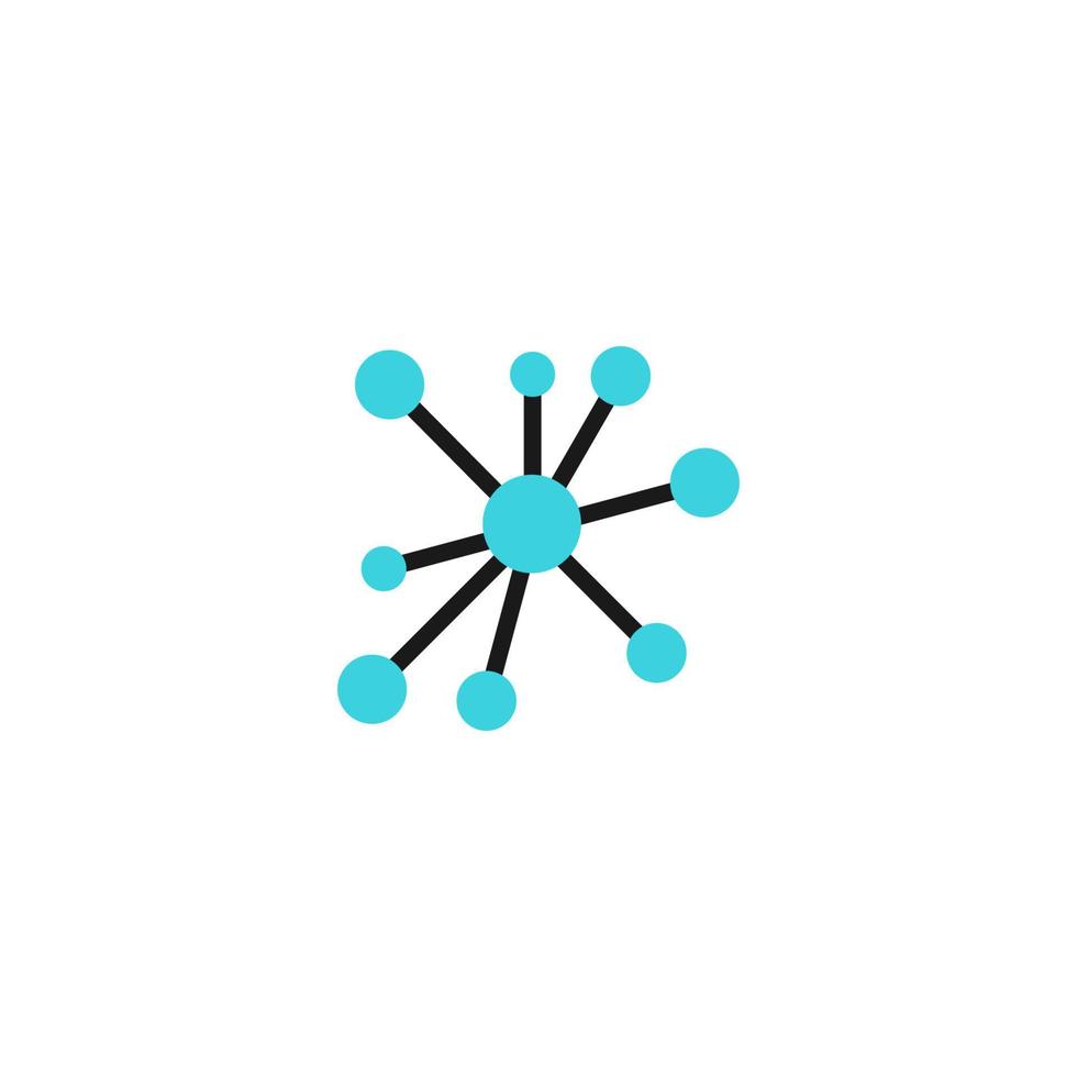 gráfico de vector de ilustración del logotipo de punto conectado. perfecto para usar en empresas de tecnología