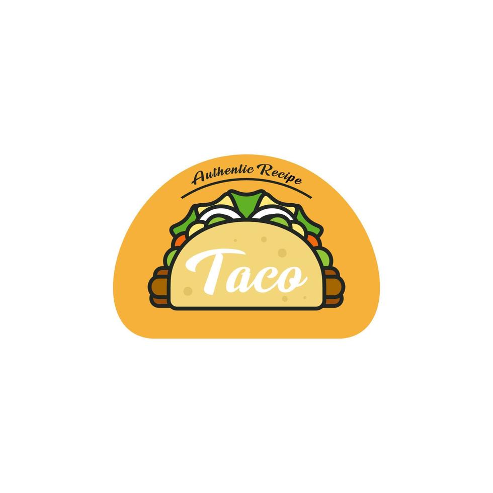 logotipo de taco moderno vector