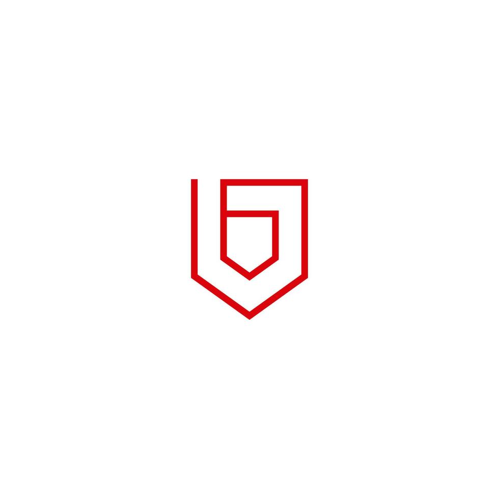 Illustration Vector Graphic of Line Shield Logo