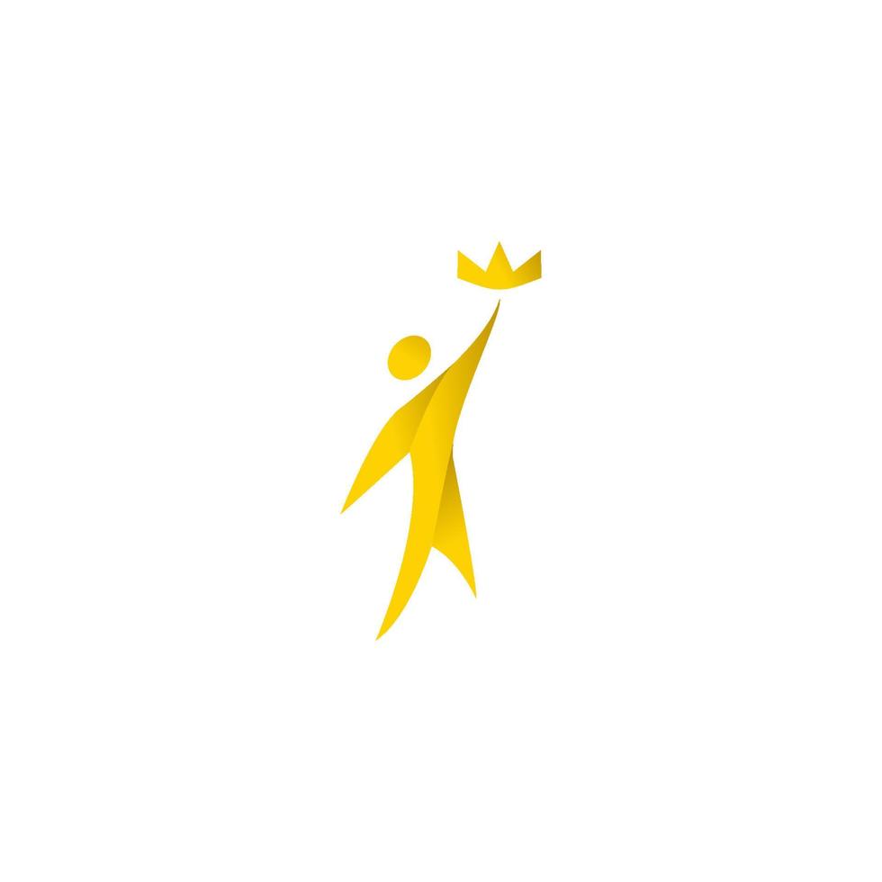 Illustration Vector Graphic of People Reach a Crown