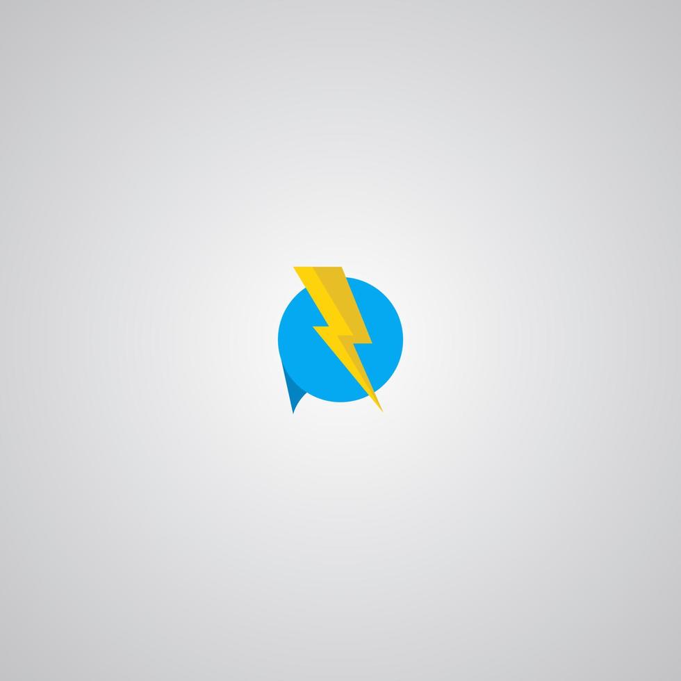 Illustration Vector Graphic of Flash Chat Logo. Perfect to use for Application Company