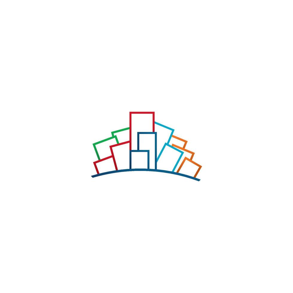 Illustration Vector Graphic of Line City Building