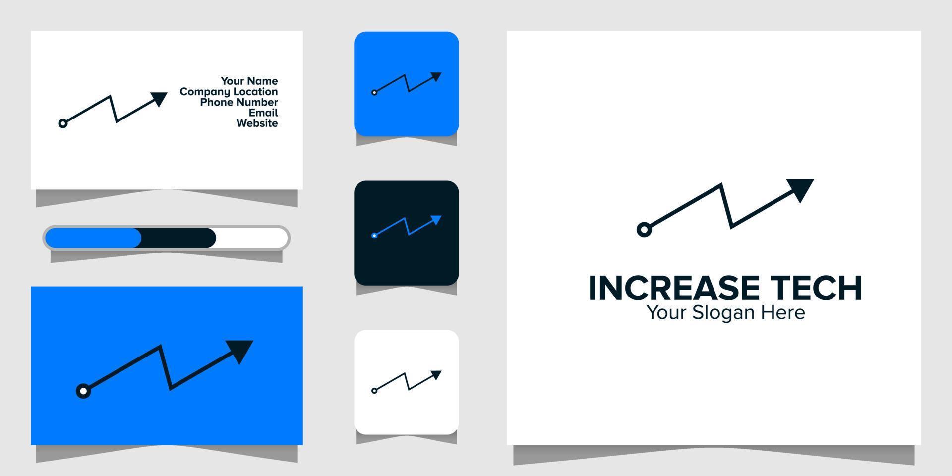 Illustration Vector Graphic of Increase Line Tech Logo. Perfect to use for Technology Company