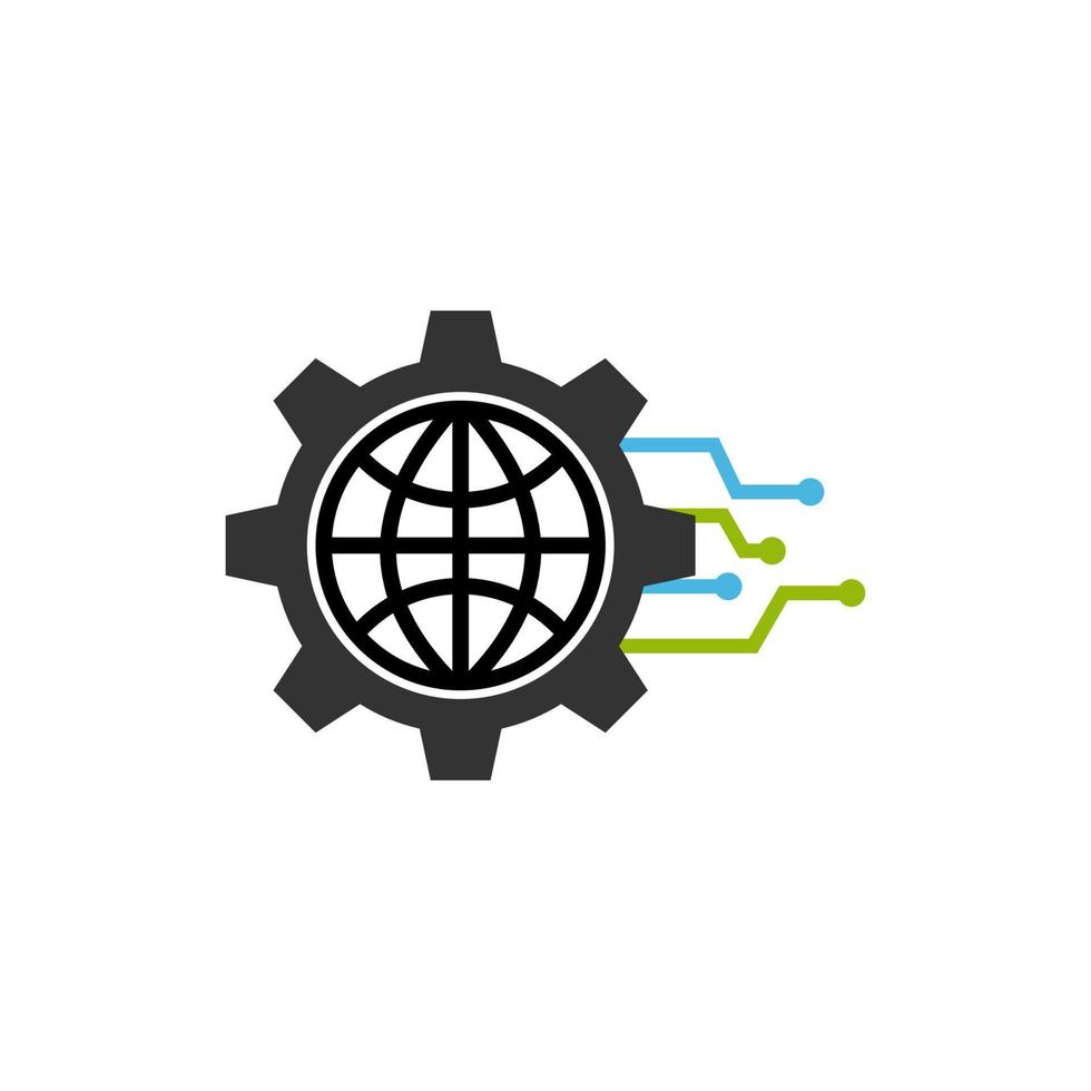 Illustration Vector Graphic of World Mechanic Technology Logo. Perfect to use for Technology Company