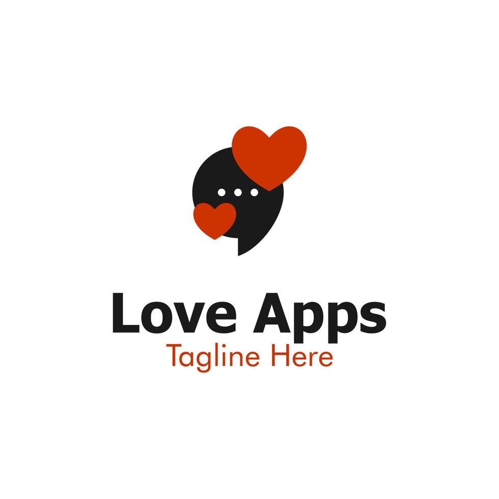 Illustration Vector Graphic of Love Application Logo. Perfect to use for Application Company