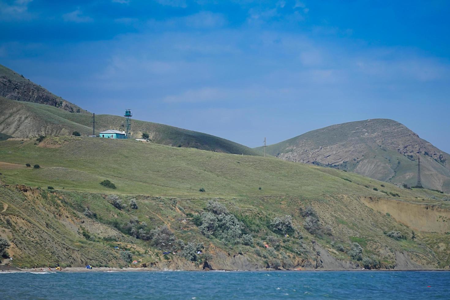paisaje marino con vistas a la costa de koktebel, foto
