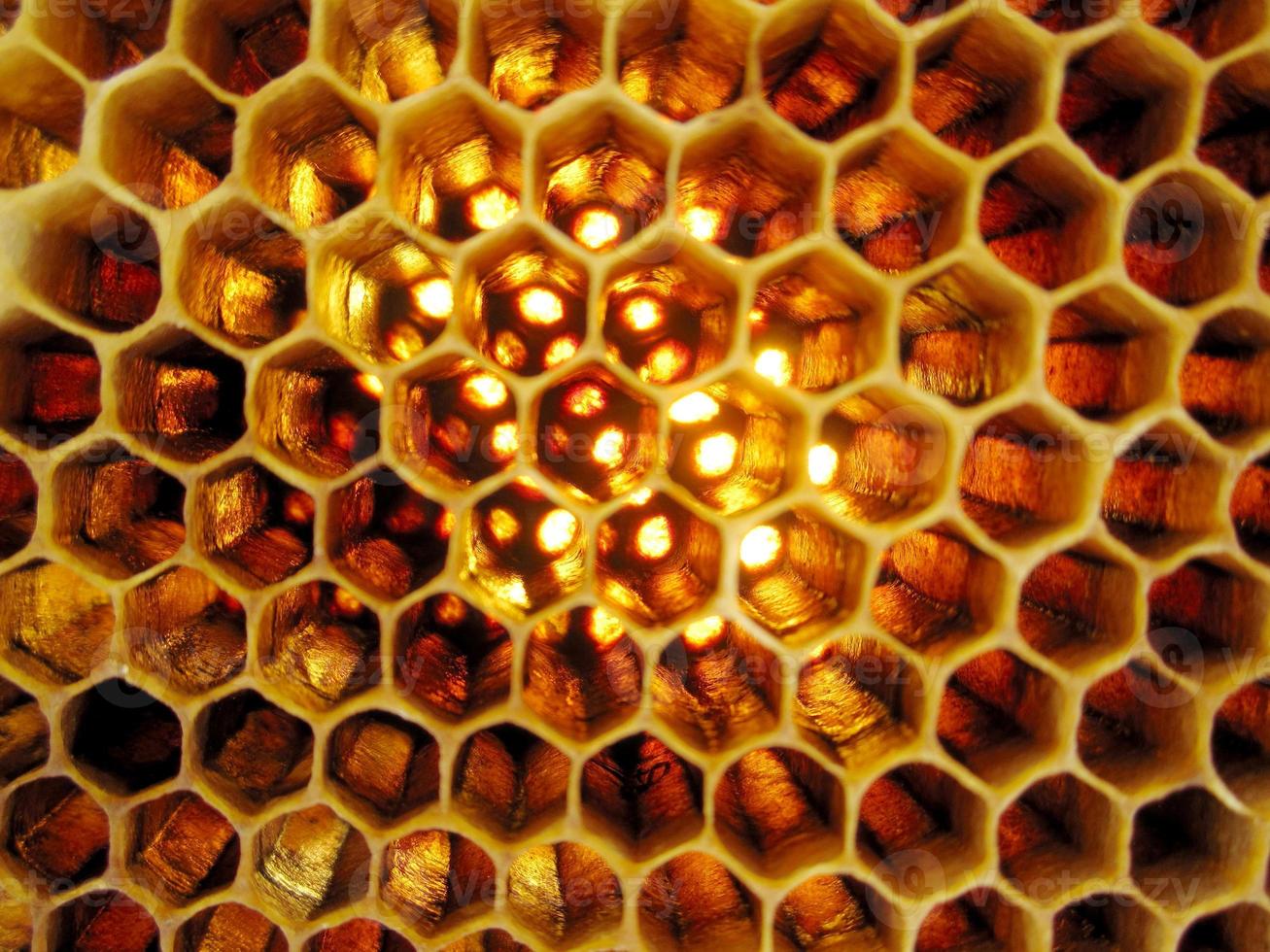 La estructura hexagonal abstracta es un panal de abejas de la colmena. foto