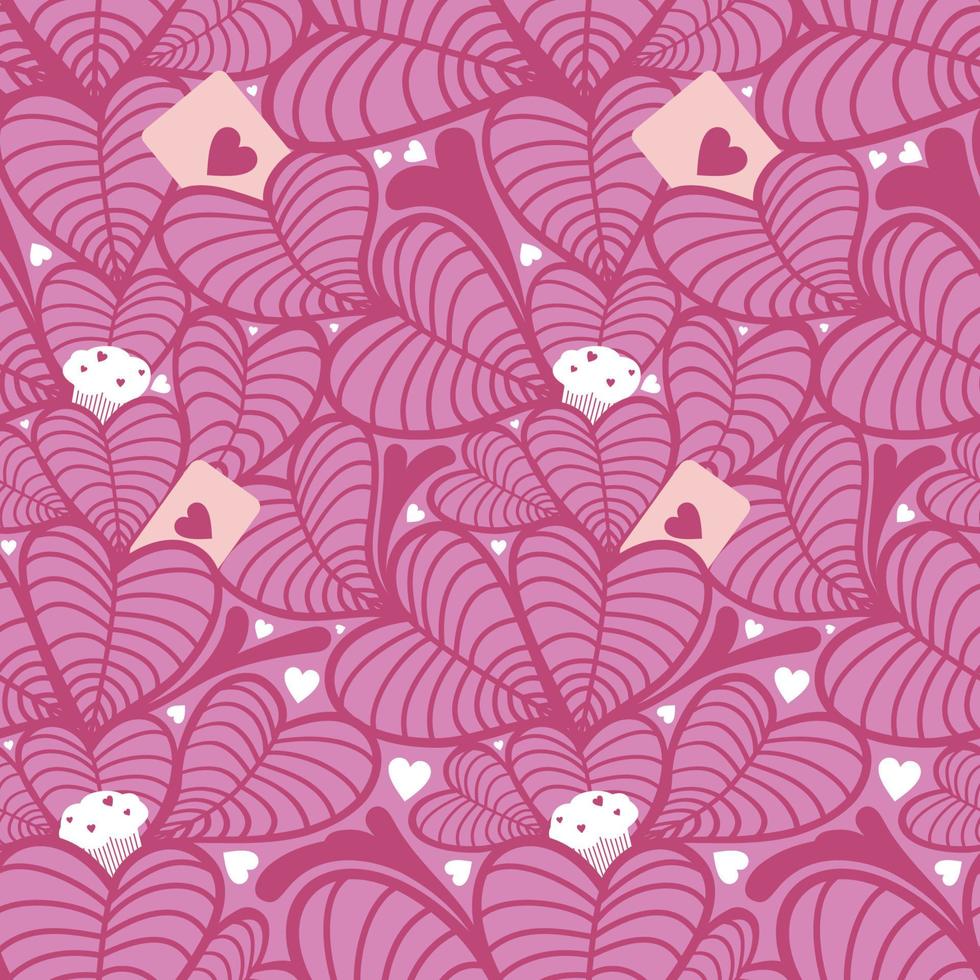 Pink Valentine Seamless Pattern vector