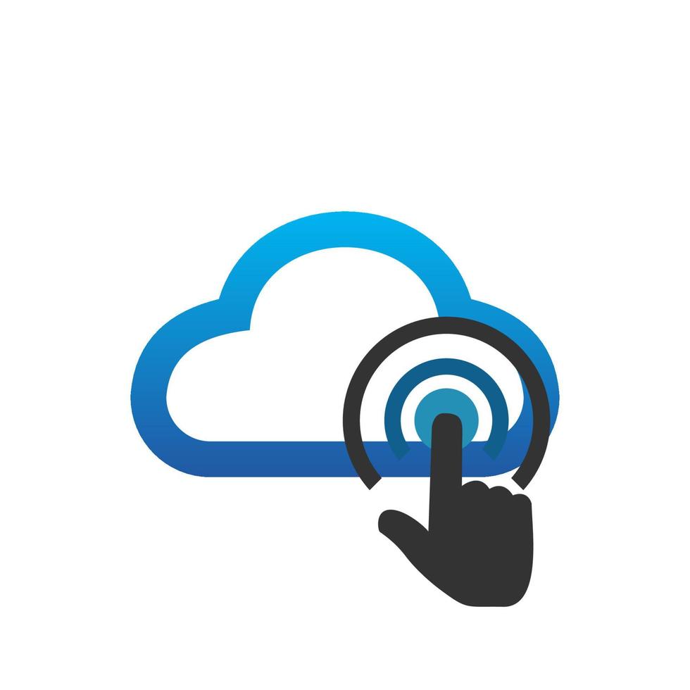 Illustration Vector Graphic of Hit The Cloud. Perfect to use for Technology Company