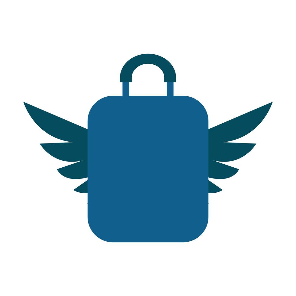 Illustration Vector Graphic of Wing Suitcase Logo. Perfect to use for Technology Company