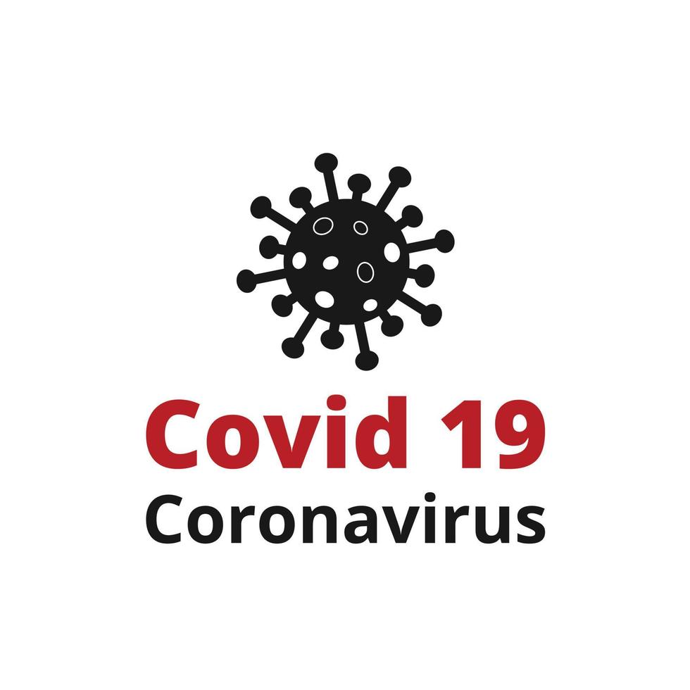 Covid 19 Coronavirus Logo Design. Covid 19 Coronavirus - Vector