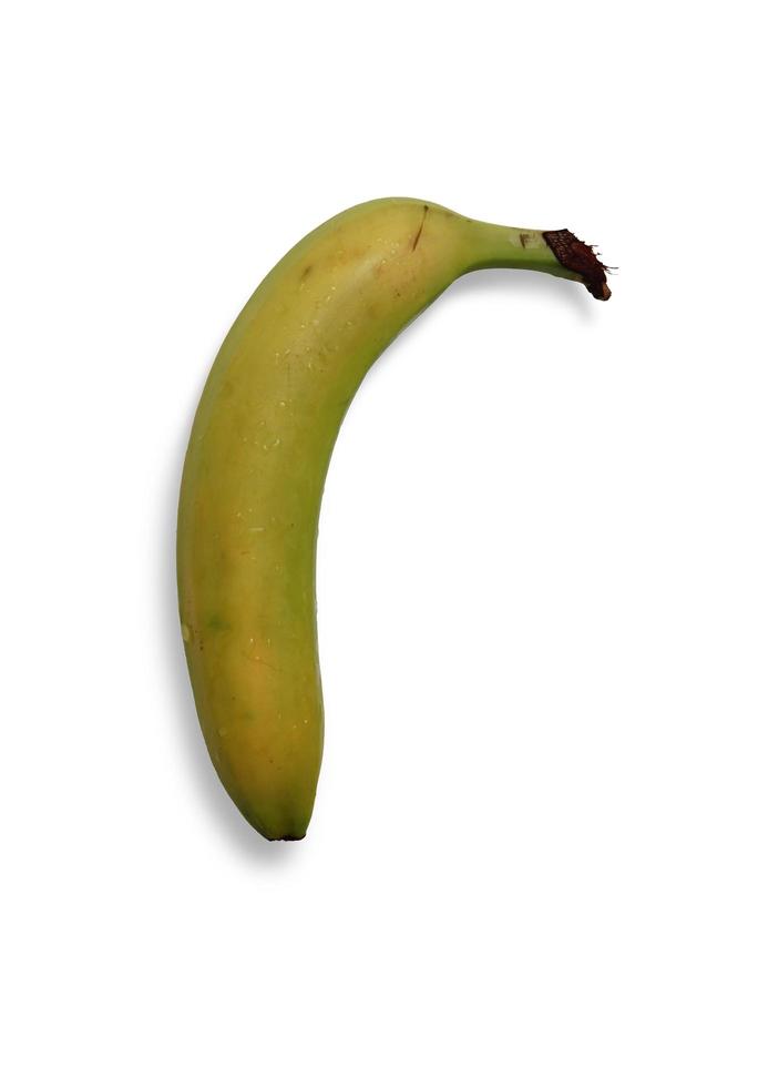 Plátano fruta aislada con rodaja y hojas aisladas y recogida de verduras sobre un blanco foto