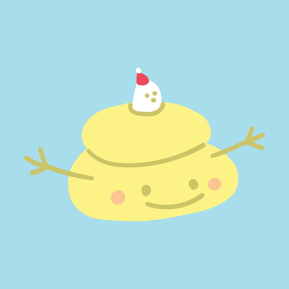 cute illustration of cute cake christmas vector