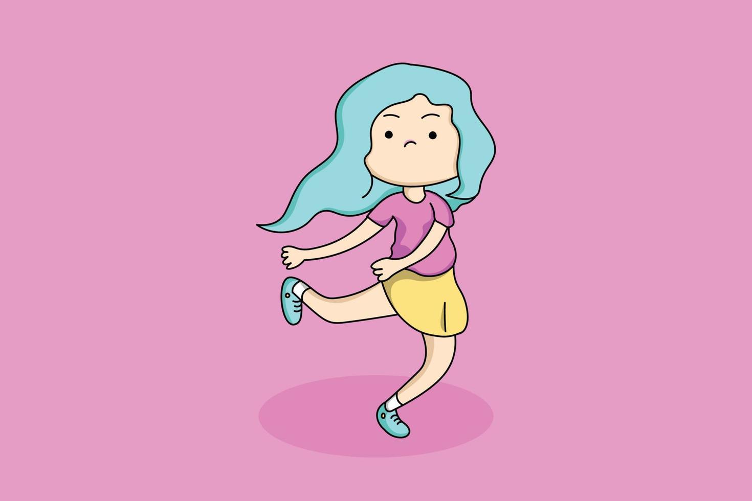 vector character design of cute children enjoy dance celebrating