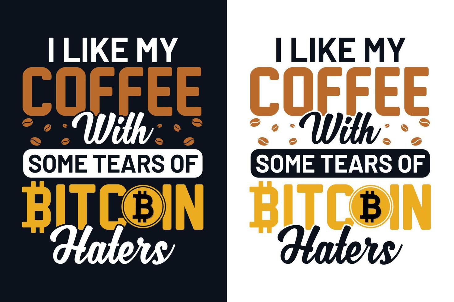 diseño de camiseta de bitcoin vector