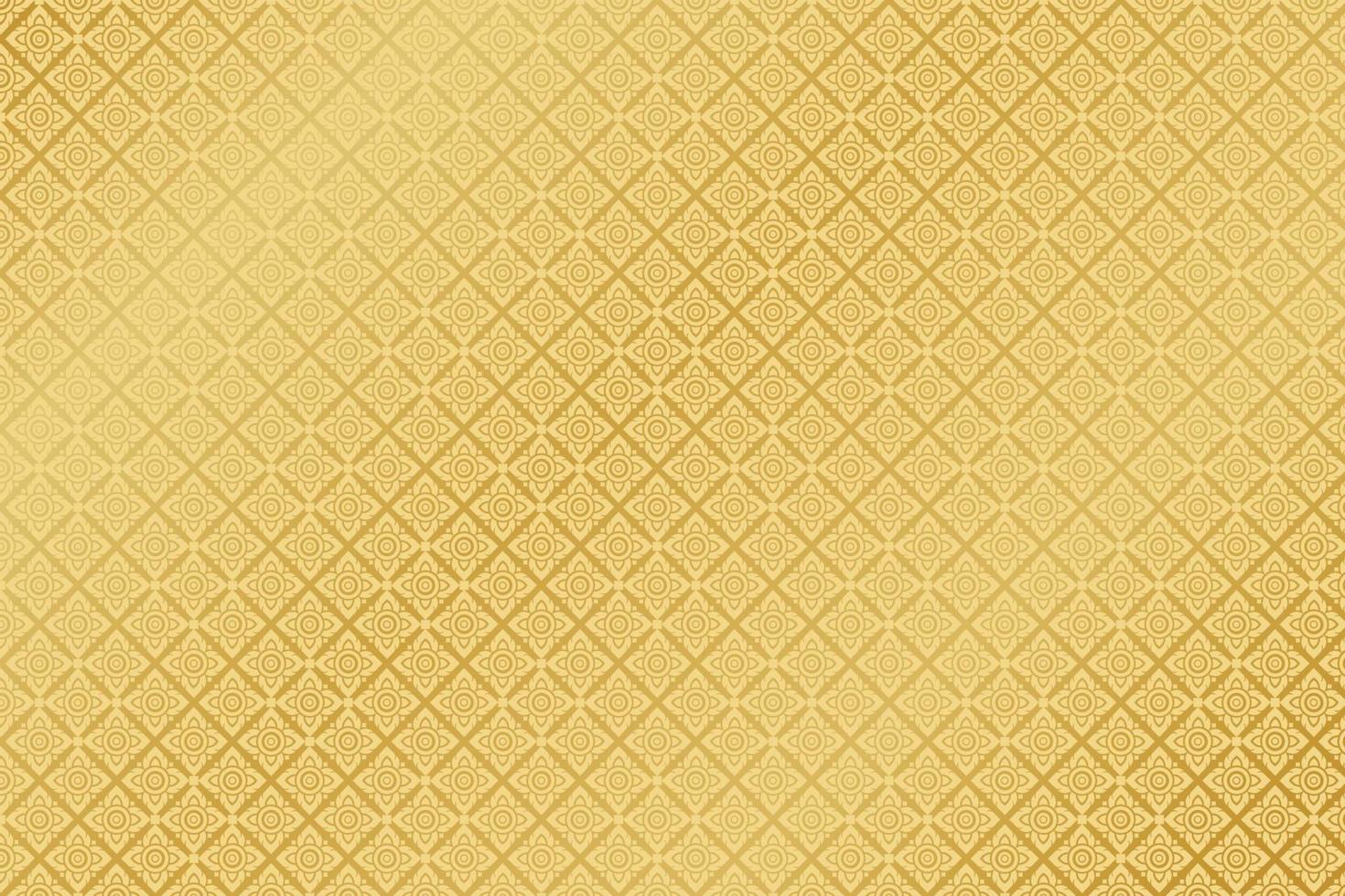Thai art and asian style luxury banner gold background pattern,Thai Pattern golden background - Vector