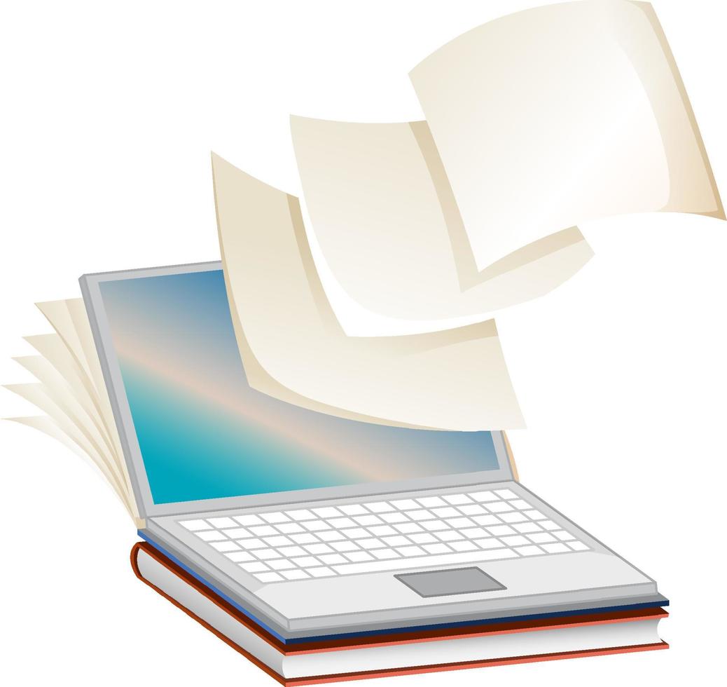 Laptop computer isolated on white background vector