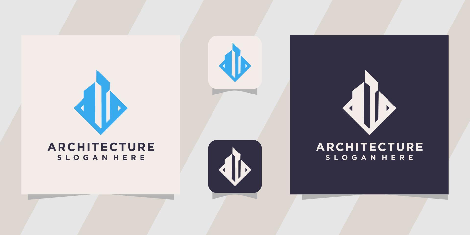 plantilla de diseño de logotipo de arquitectura vector