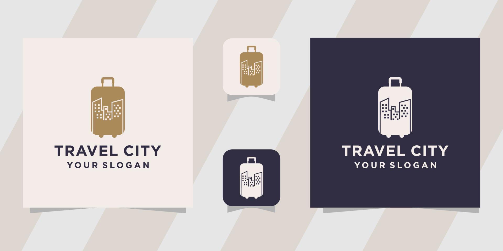 travel city logo template vector