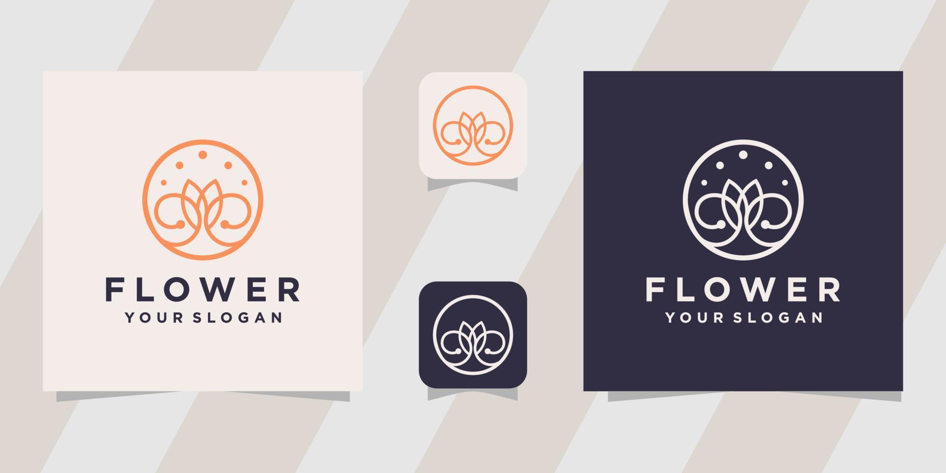 flower logo template vector