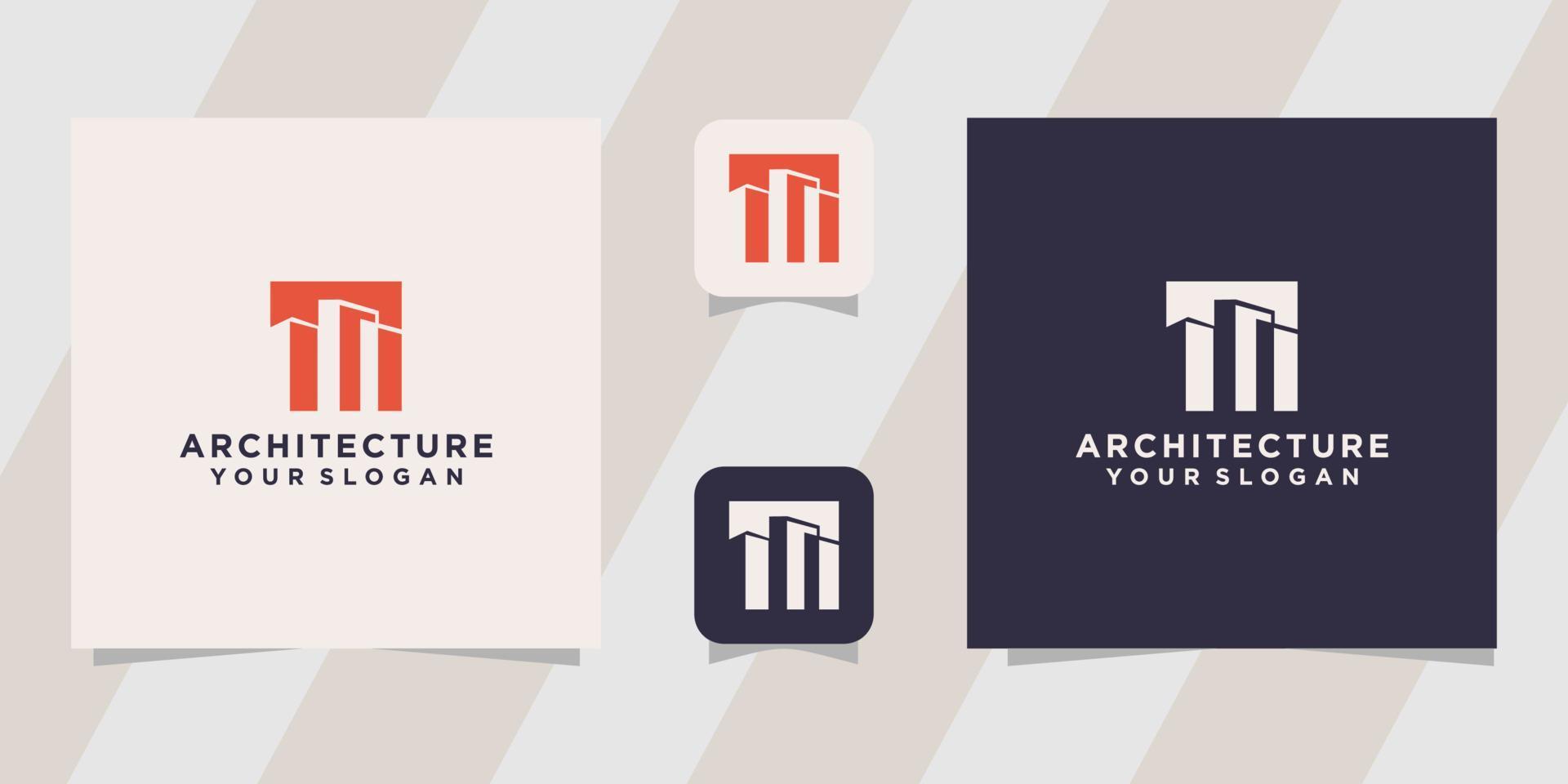 Architecture logo design template vector