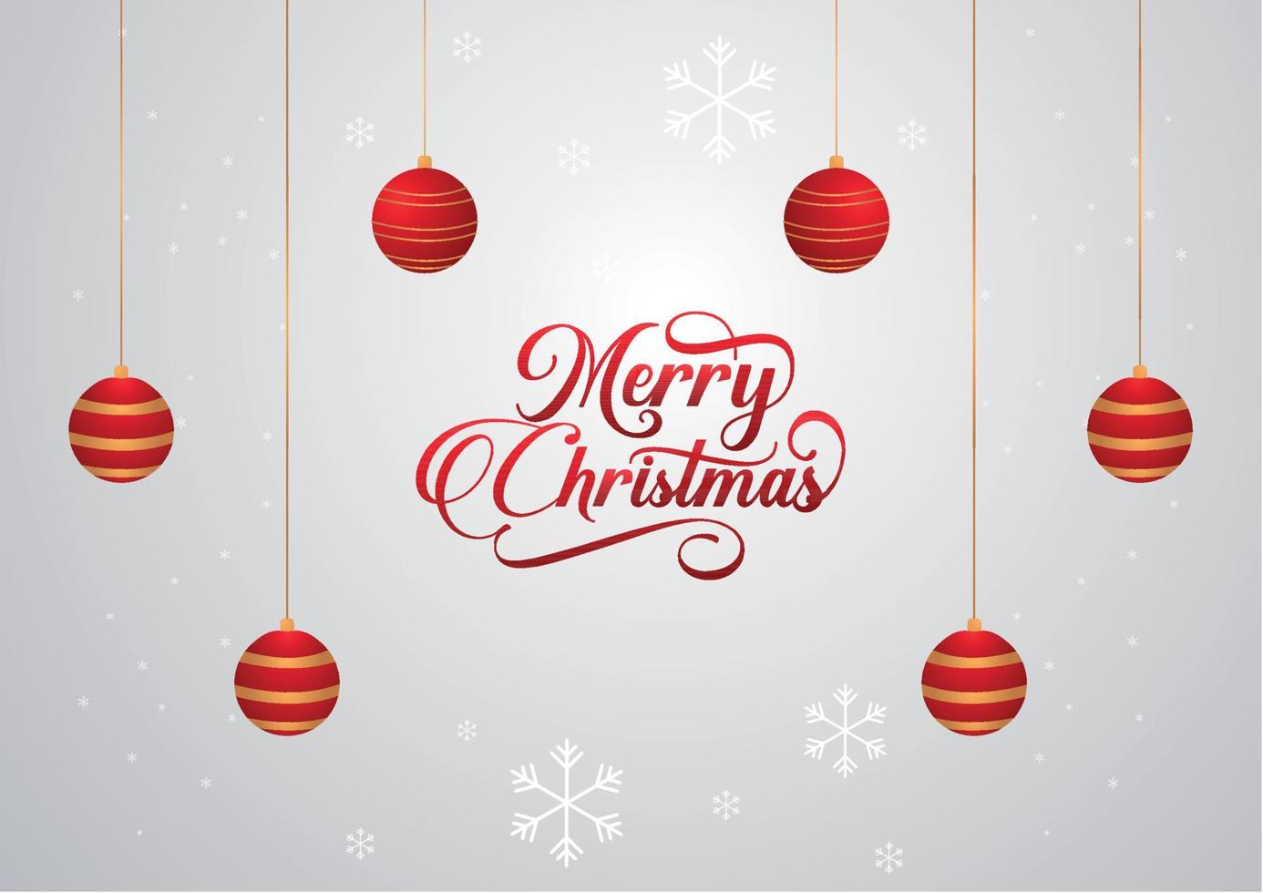 Merry Christmas with white snowflake and golden text effect free vector