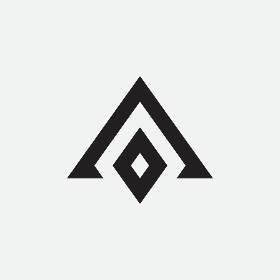 Initial letter A arrowhead outdoor hunter simple logo vector