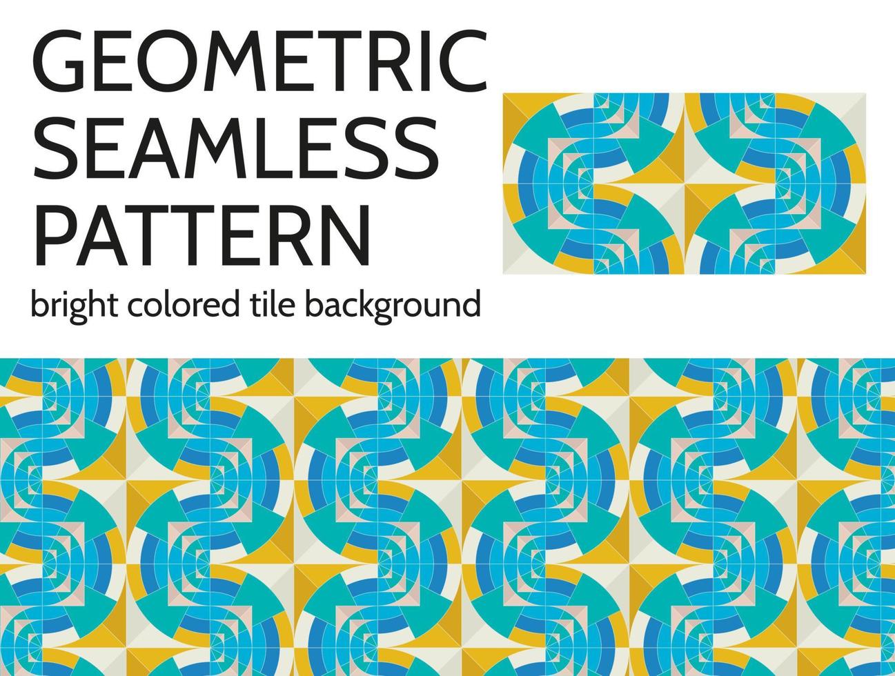 Geometric pattern Abstract tile Bright colors vector