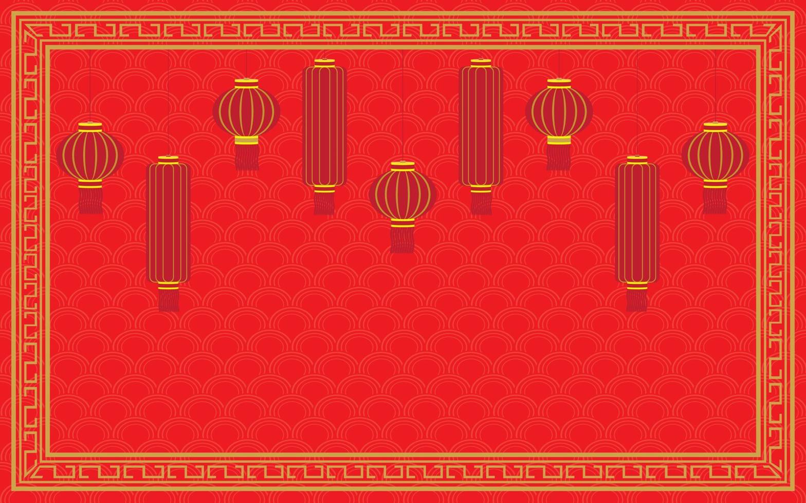 Background illustration for designing online signs or banners for Chinese New Year vector
