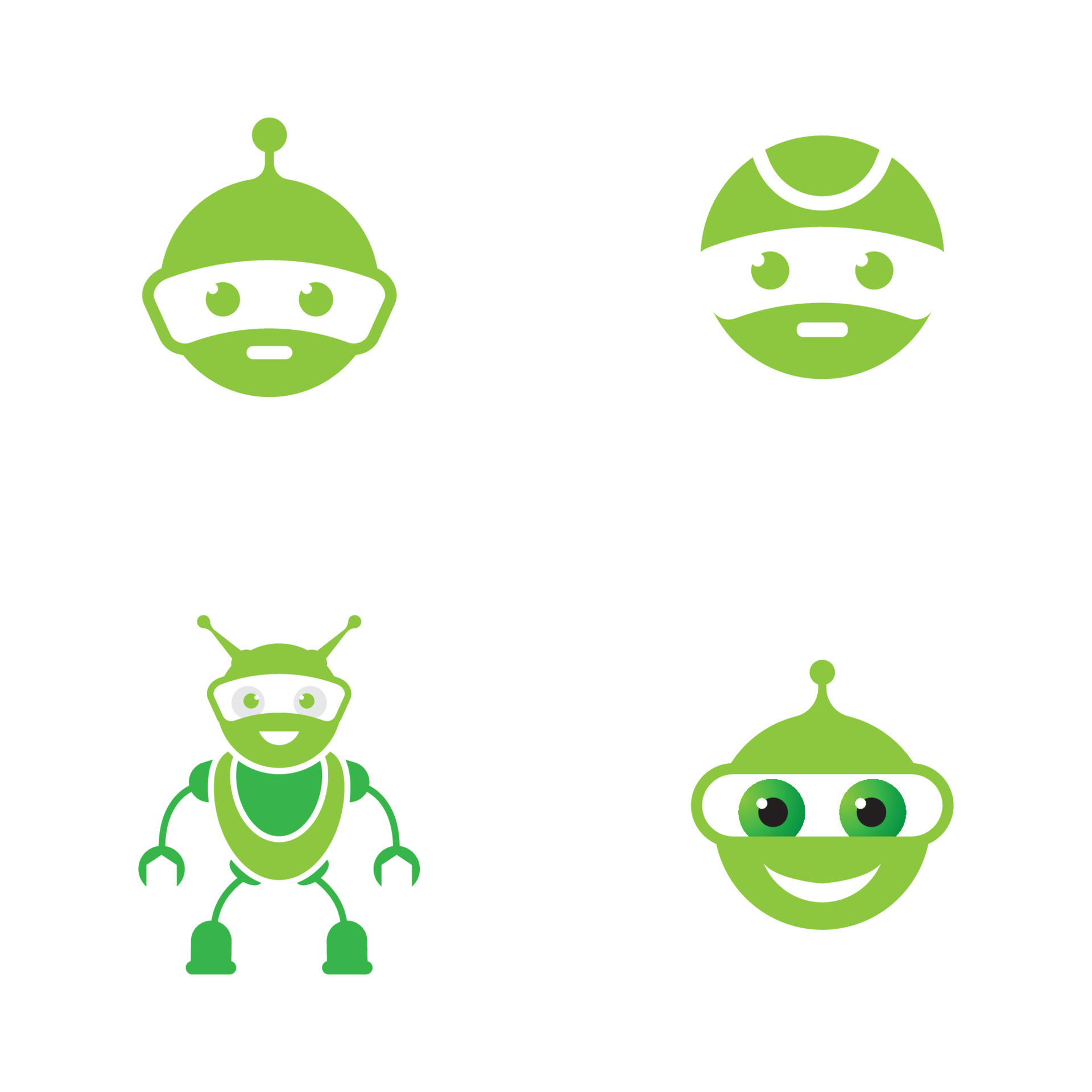 Forstærker Algebraisk forsinke Robot green logo vector icon illustration 4805317 Vector Art at Vecteezy